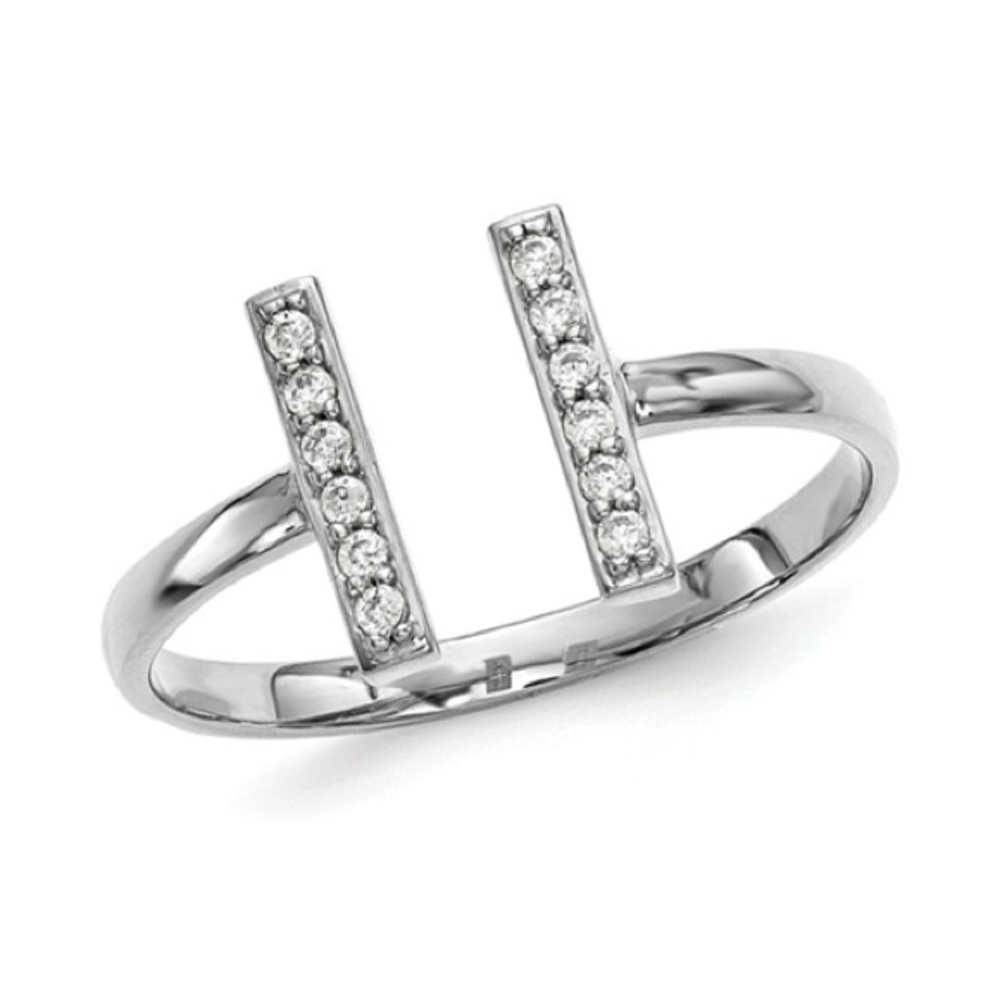 Lane Bryant Size 11 Rhinestone Silver Ring